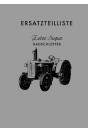 Zetor Super Radschlepper Ersatztelliste