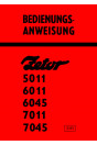 Zetor 5011, 6011, 6045, 7011, 7045 Bedienugsanweisung