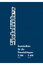 Schlüter S350 und S450 Dieselschlepper Ersatzteilkatalog