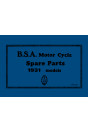 BSA Motor Cycle Spare Parts & Replacement Parts 1931