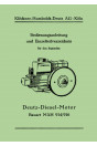 Deutz MAH914/916 Diesel-Motor Betriebsanleitung und Ersatzteilkatalog