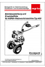 Agria 400 Betriebsanleitung und Ersatzteilliste, Buchcover