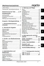 Inhaltsverzeichnis Agria 5300 Betriebsanleitung 998 290
