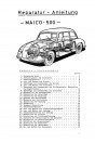 Blick ins Inhaltsverzeichnis: Maico 500 Kleinwagen Reparaturanleitung
