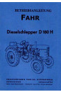 Fahr D180H Diesel-Schlepper Betriebsanleitung