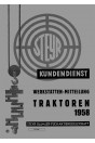 Steyr Kundendienst Werkstätten-Mitteilung Traktoren 1958