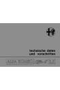 Alfa 6 - 2,5 technische Daten und Vorschriften