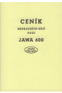 Jawa Kleinwagen 600, Ersatzteilkatalog