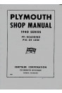 Plymouth P9 - Roadking, P10 - De Luxe - 1940 Series - Reparaturanleitung