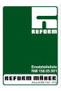 Reform RM 58, RM 158, RM 258,  R3, R4, R5 Ersatzteilliste