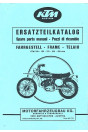 KTM Motorfahrzeugbau 100, 125, 175, 250 und 400 ccm Geländemodelle, luftgekühlt, Ersatzteilkatalog, Fahrgestelle