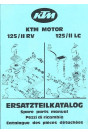 KTM Motorfahrzeugbau 125 / II RV / LC, Motor luft- oder wassergekühlt, Ersatzteilkatalog