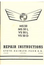 Puch MS 50 L, MS 50 V,  VS 50 L, VS 50 D, repair instructions