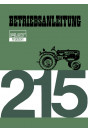 Fiat Traktor 215 Betriebsanleitung