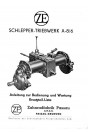 ZF A-8/6 Schleppertriebwerk Betriebsanleitung, Reparaturanleitung, Ersatzteilkatalog