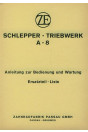 ZF A-8 Betriebsanleitung, Reparaturanleitung, Ersatzteilkatalog